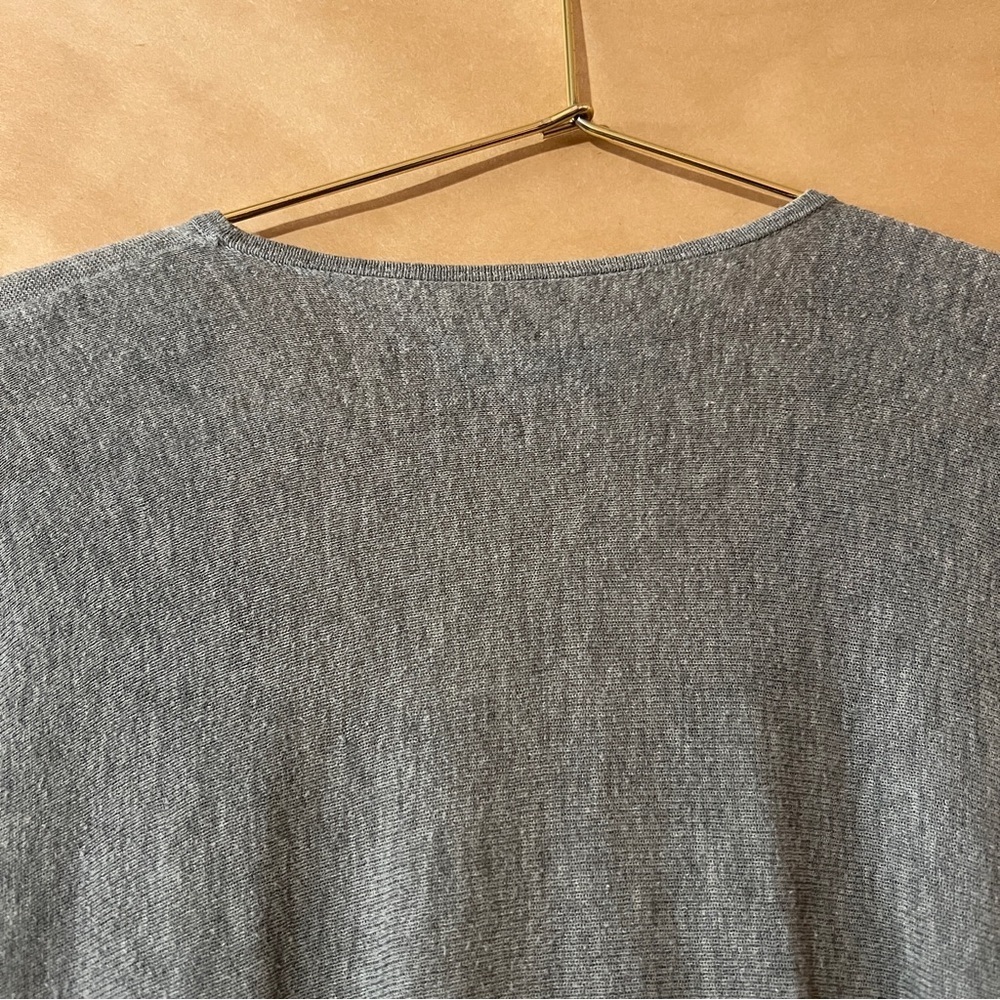 AllSaints | Itat Shrug Convertible Twist Sweater Cardigan Grey Cotton Size S - Picture 9 of 11